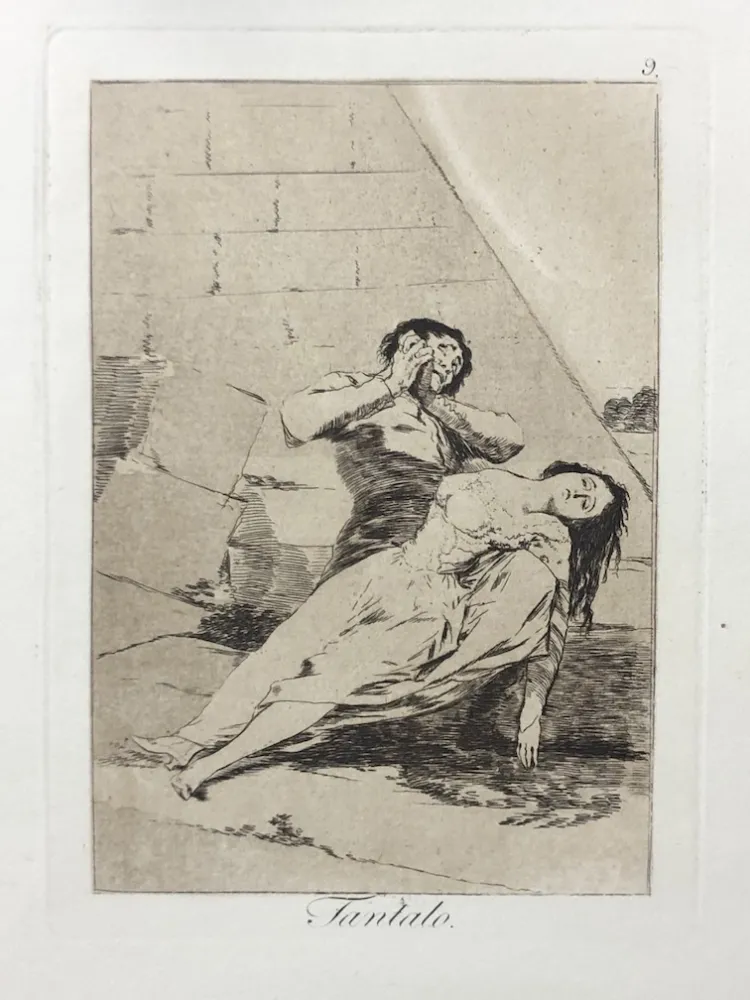 蚀刻版画 Goya - Capricho 9. Tantalo