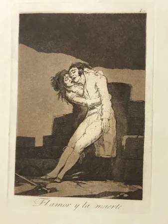 蚀刻版画 Goya - Capricho10. El amor y la muerte