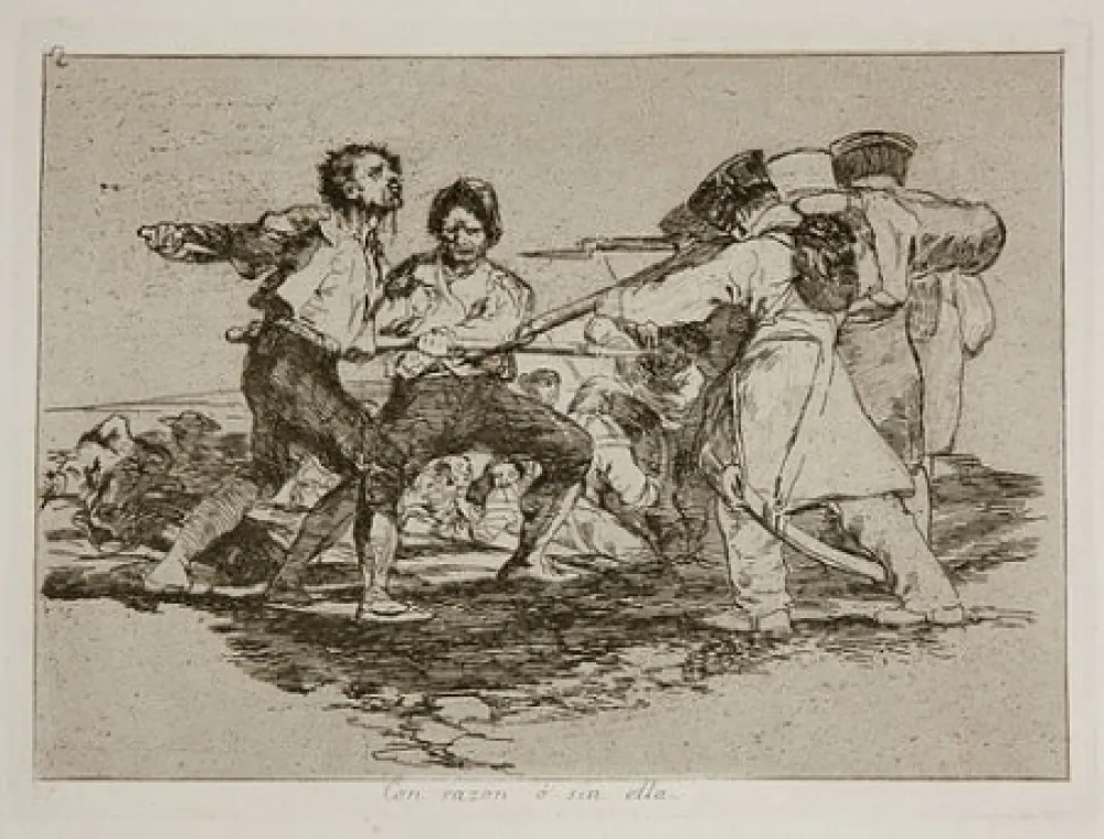 版画 Goya - Con razón o sin ella