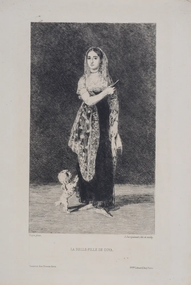 蚀刻版画 Goya - La Belle-Fille de Goya