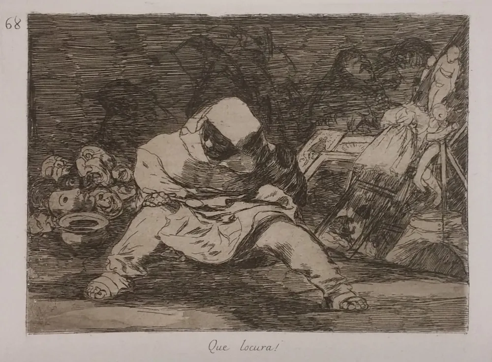 版画 Goya - QUE LOCURA!