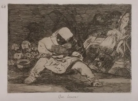 版画 Goya - QUE LOCURA!