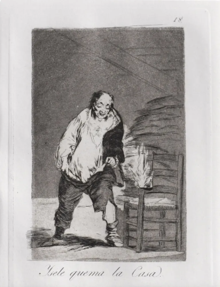 蚀刻飞尘法 Goya - Ysele quema la casa / And His House Burns Down