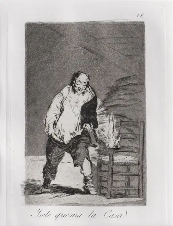 蚀刻飞尘法 Goya - Ysele quema la casa / And His House Burns Down