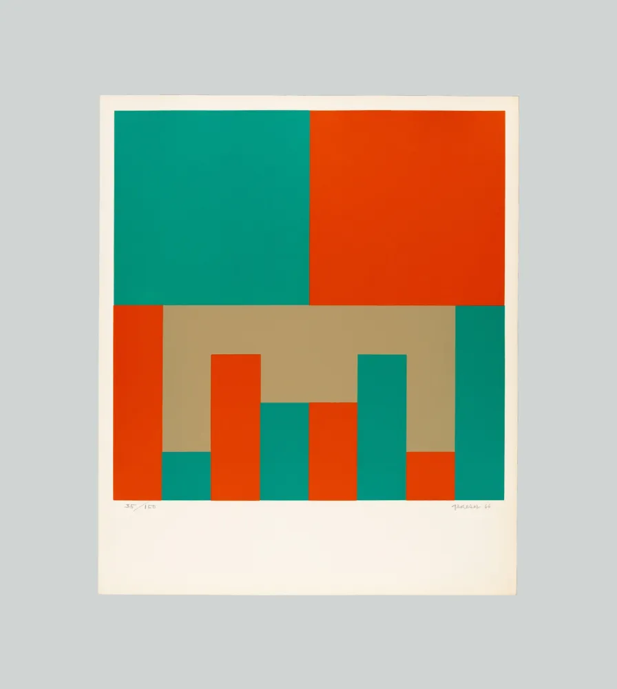 丝网印刷 Graeser - Grun - Orange konstellation