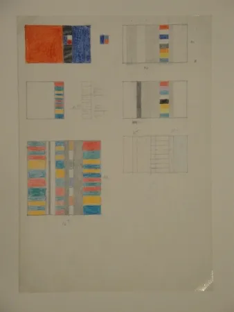 无技术 Graeser - Skizzenblatt, um 1958.