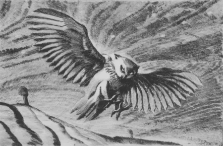 干刻版画 Grasselli - Verso la notte