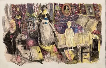 石版画 Grau Sala - Le petit ami