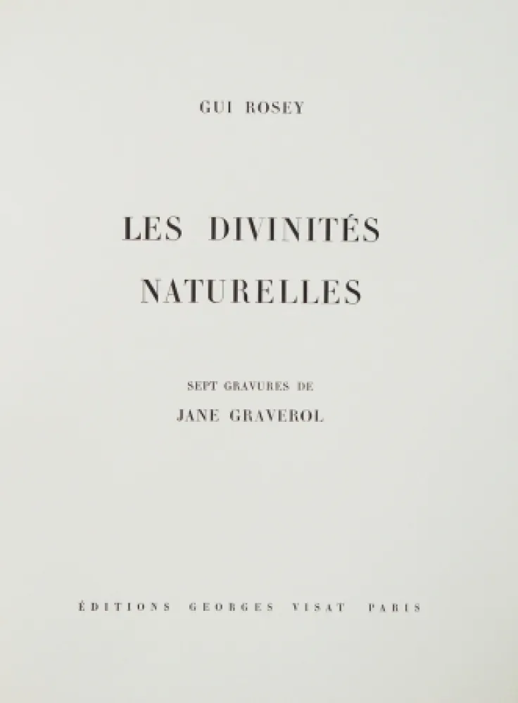 插图书 Graverol - Les divinités naturelles