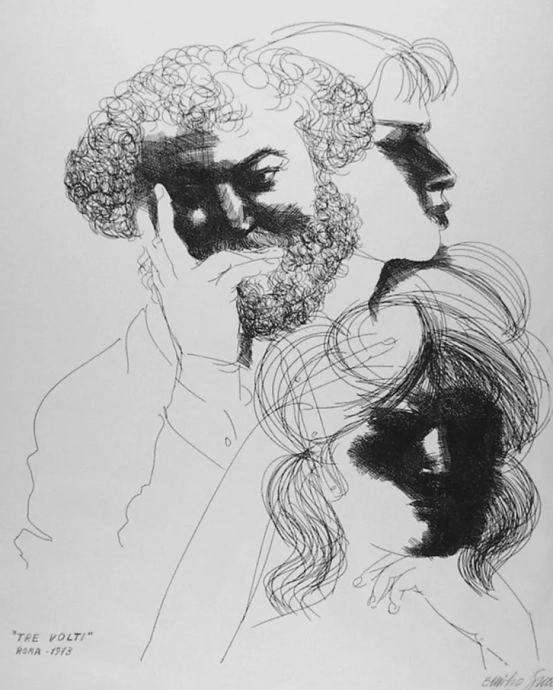 蚀刻版画 Greco - Tre volti