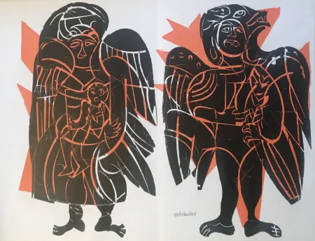 木刻 Grieshaber - Maria vom helle christlichen Haufen