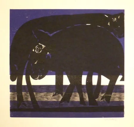 木刻 Grieshaber - Tiefebene