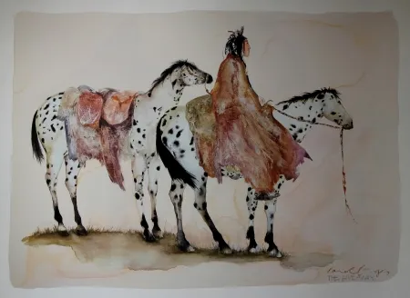 胶版印刷 Grigg - INDIENS D'AMERIQUE / NATIVE AMERICANS - Horizon