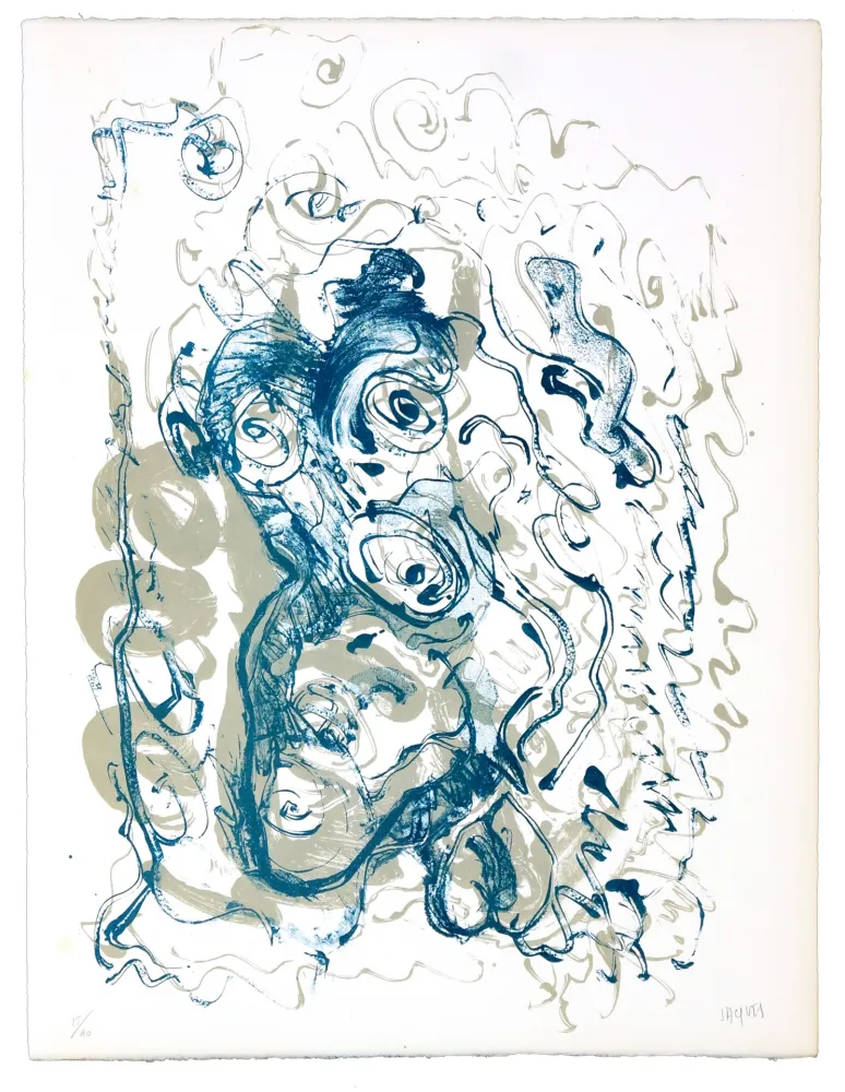 石版画 Grinberg - Le changement bave d'escargot 