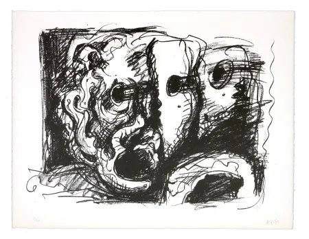 石版画 Grinberg - Le changement en tragédie (schizophrénie grecque)