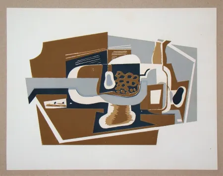 丝网印刷 Gris  - Le compotier, 1923