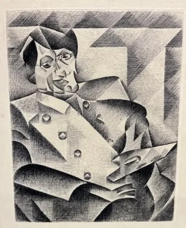 蚀刻版画 Gris  - Portrait of Picasso