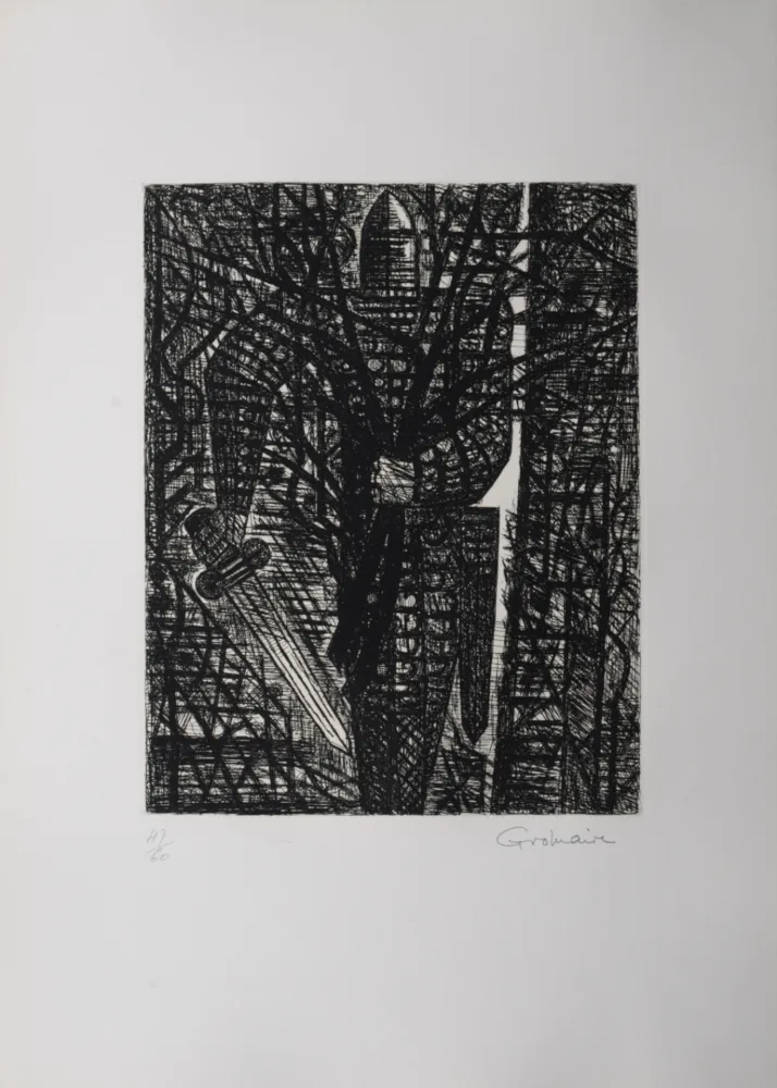 蚀刻版画 Gromaire - La forêt en marche, 1958
