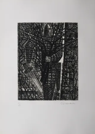 蚀刻版画 Gromaire - La forêt en marche, 1958