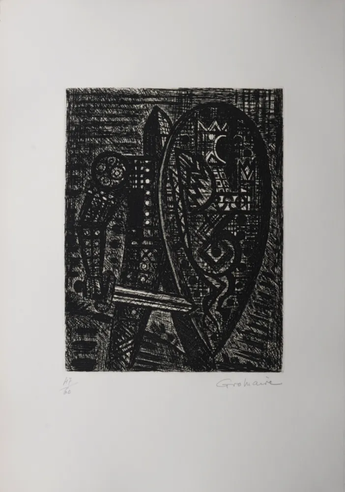 石版画 Gromaire - La révolte, 1958
