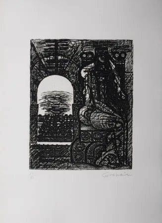 蚀刻版画 Gromaire - Lady Macbeth, 1958