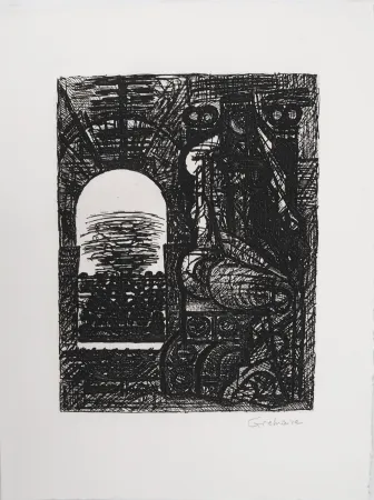 蚀刻版画 Gromaire -  Macbeth: Lady Macbeth