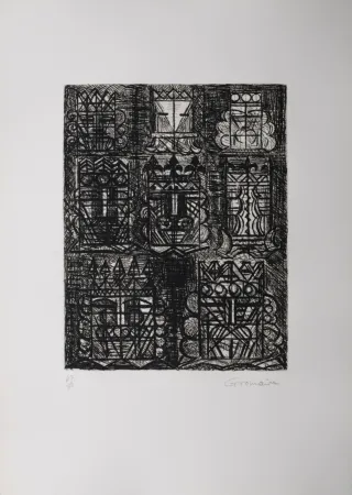 蚀刻版画 Gromaire - Prophétie des huit rois, 1958