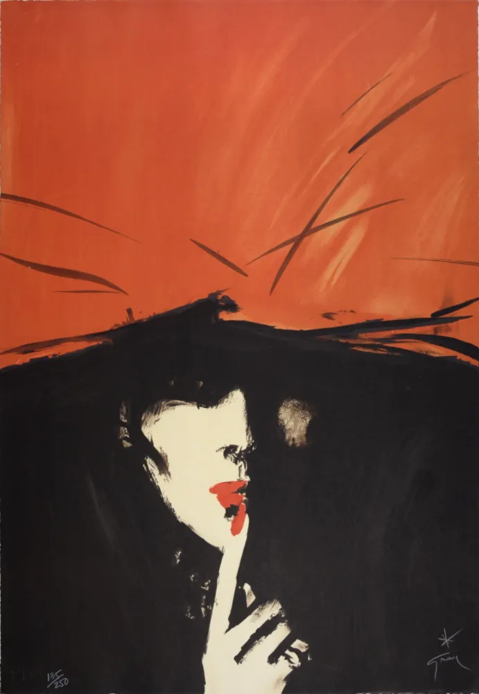 石版画 Gruau - Le secret, 1987 - Hand-signed!