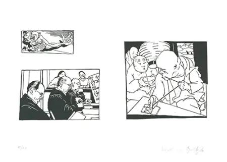 油毡版画 Grützke - Bilder aus Bongs Stall