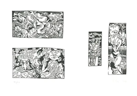 油毡版画 Grützke - Bilder aus Bongs Stall