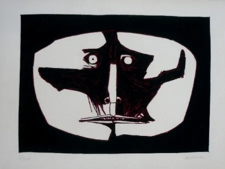版画 Guayasamin - Mascara 1 variante