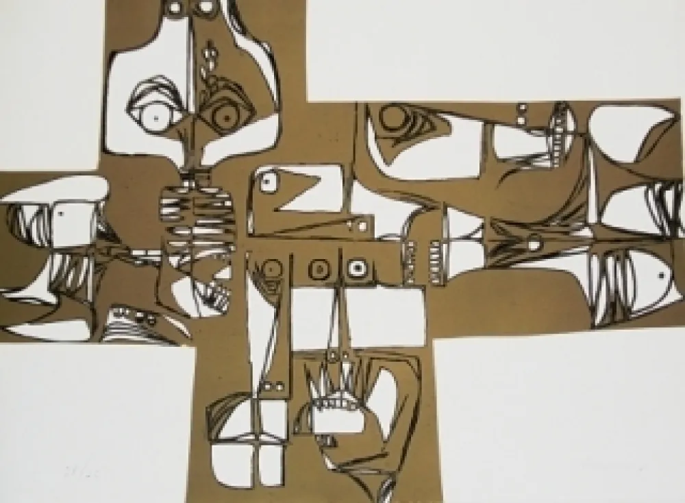 版画 Guayasamin - Milay 3