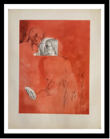 版画 Gudiol - Retrato