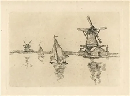 版画 Guillaumin - En Hollande