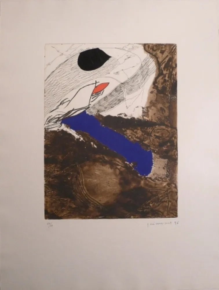 蚀刻版画 Guinovart - Blau i Terra