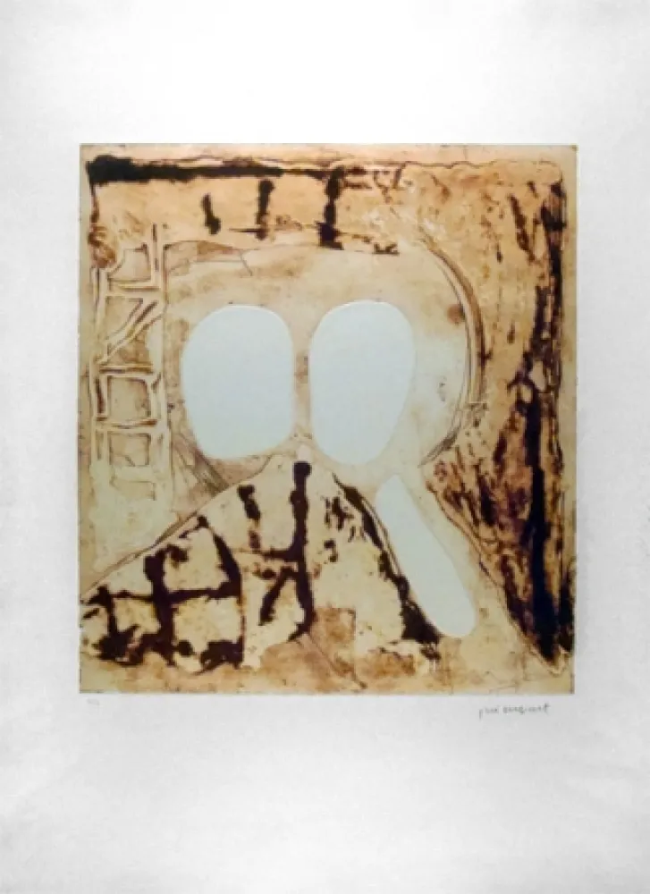 蚀刻版画 Guinovart - Composición