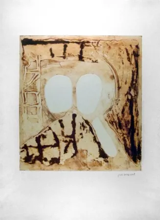 蚀刻版画 Guinovart - Composición