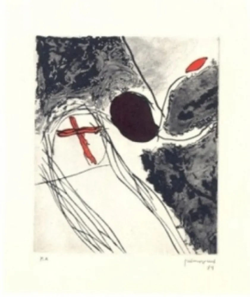 版画 Guinovart - Creu terme