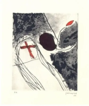 版画 Guinovart - Creu terme