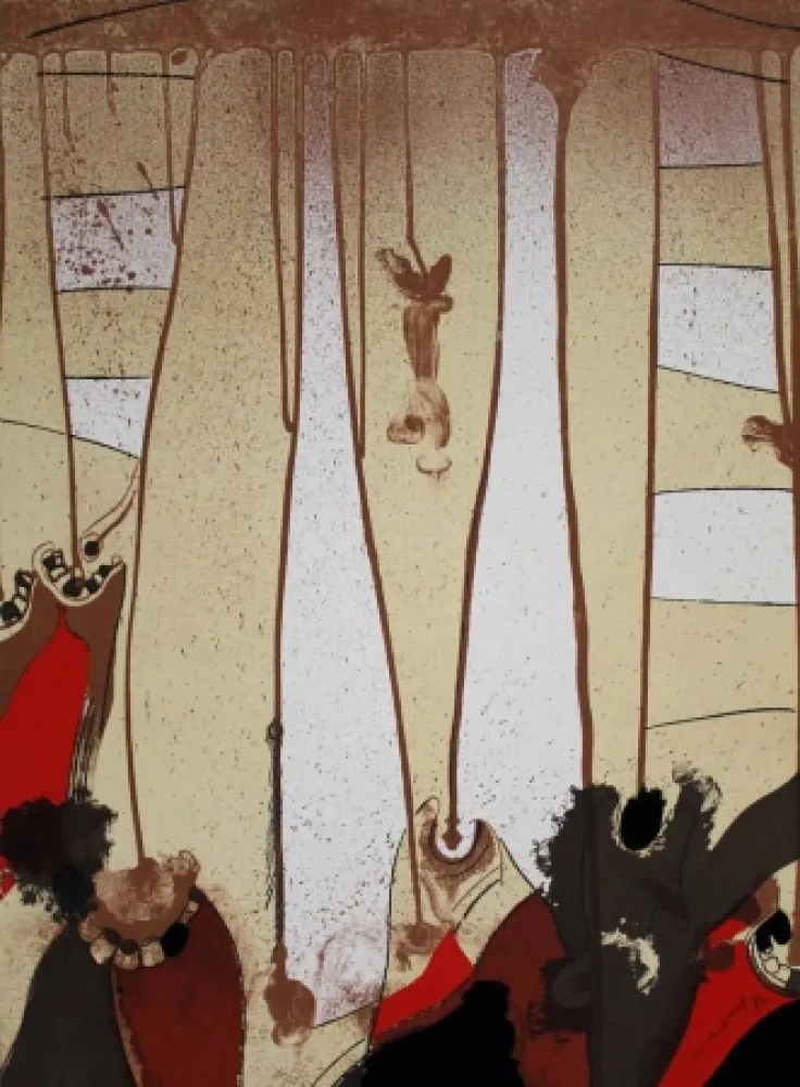 石版画 Guinovart - Fang 2