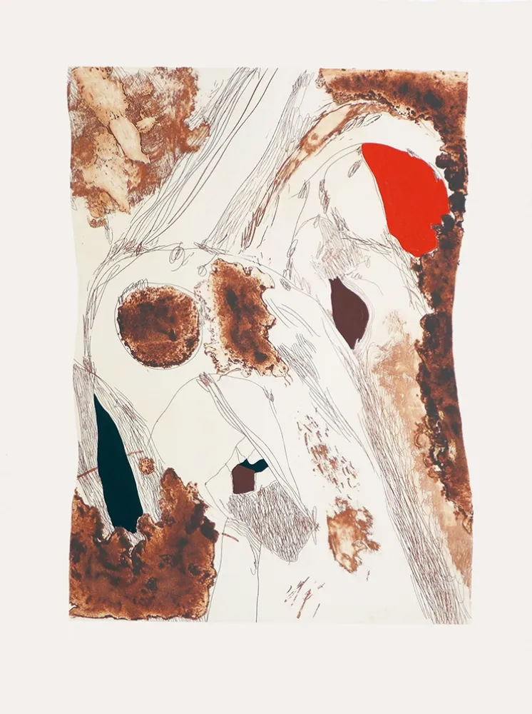 版画 Guinovart - Fuga y siena