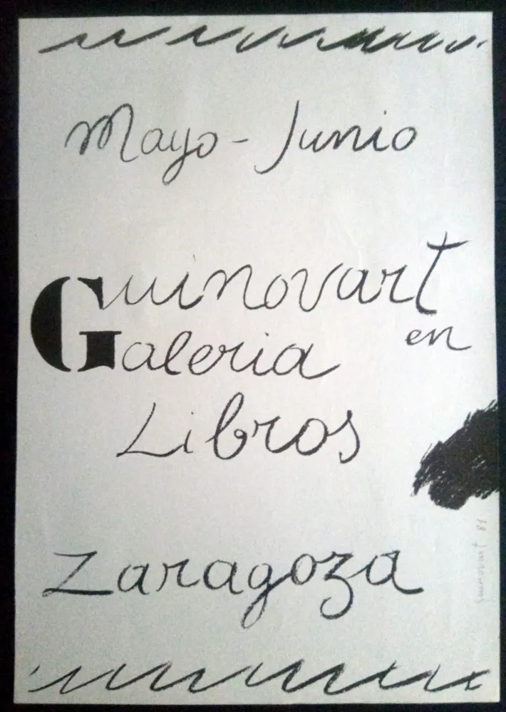 海报 Guinovart - Guinovart en la Galeria libros - Zaragoza - 1972