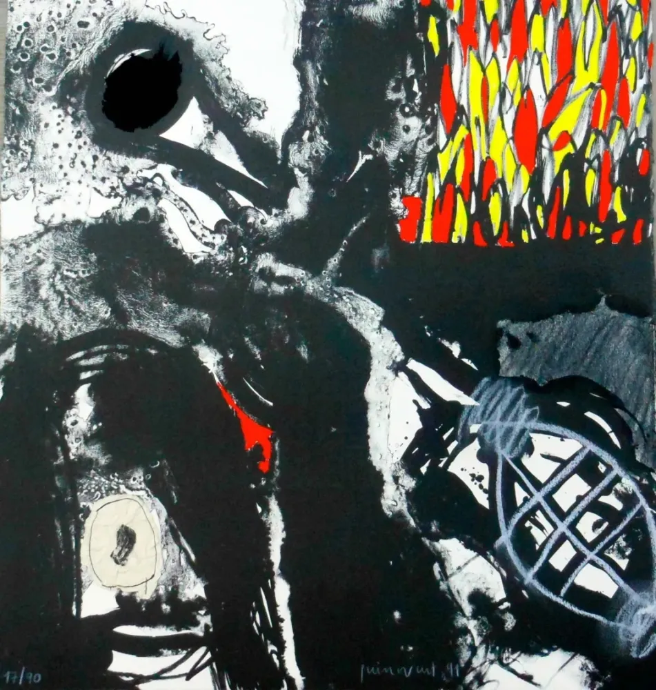 石版画 Guinovart - Homenaje a León Felipe