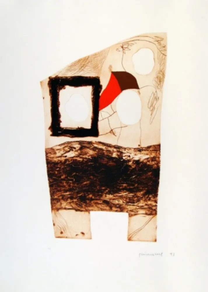 蚀刻版画 Guinovart - Imatges i Terra IV