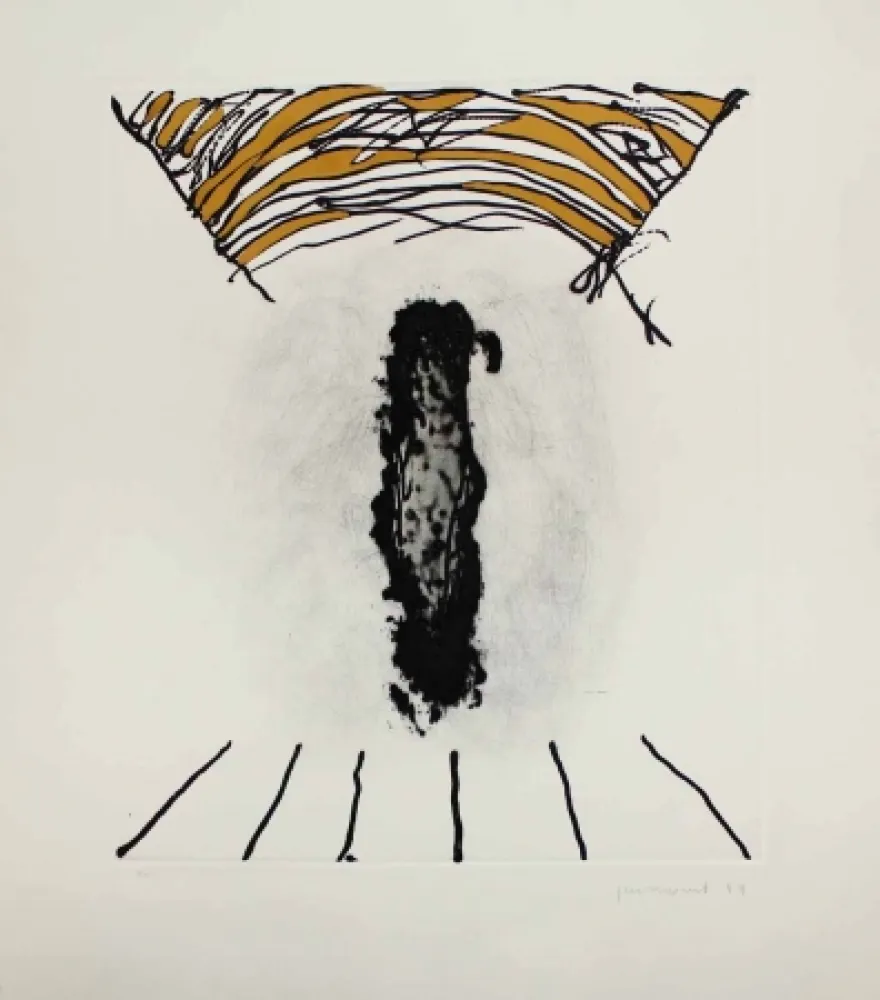 版画 Guinovart - La cara fosca