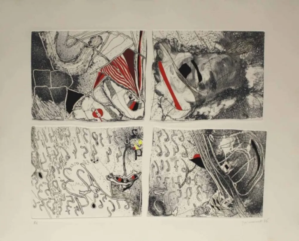 蚀刻飞尘法 Guinovart - Molts anys