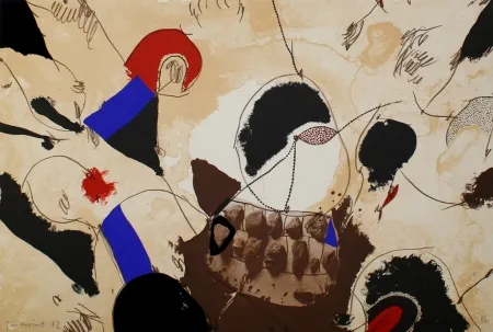 石版画 Guinovart - Pedres i dents