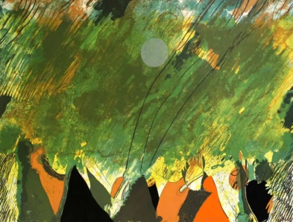 石版画 Guinovart - Petit cercle