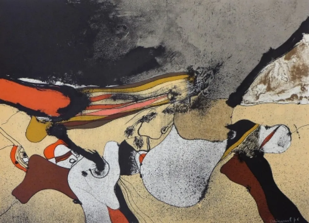 石版画 Guinovart - Sans titre 1