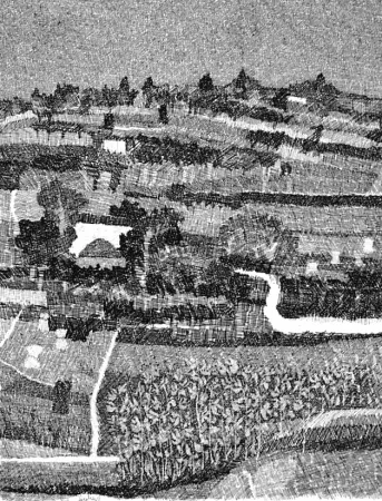 蚀刻版画 Gulino - Paesaggio marchigiano